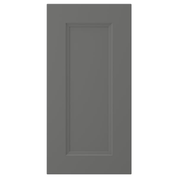 AXSTAD dark grey kitchen door, modern classic design with inset panel, recycled plastic foil surface for durability and ease of cleaning.