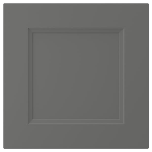 AXSTAD dark grey kitchen cabinet with inset panel, smooth matt surface, modern/traditional design.