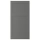 A dark grey AXSTAD kitchen cabinet door with a timeless design featuring inset panels and soft lines.