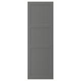 Grey AXSTAD kitchen cabinet, modern, dark grey, 3 panels, fiberboard with plastic foil.