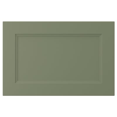 AXSTAD green drawer front, matte surface, inset panel, rectangular shape.