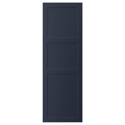 AXSTAD navy blue kitchen door with sleek, recessed panel design.