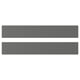 Two dark grey, rectangular panel designs, close together, modern and simple.