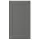 A dark grey AXSTAD cabinet door with a smooth, rectangular shape and inset panel design.