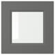 AXSTAD dark grey kitchen cabinet with glass center, sleek design.