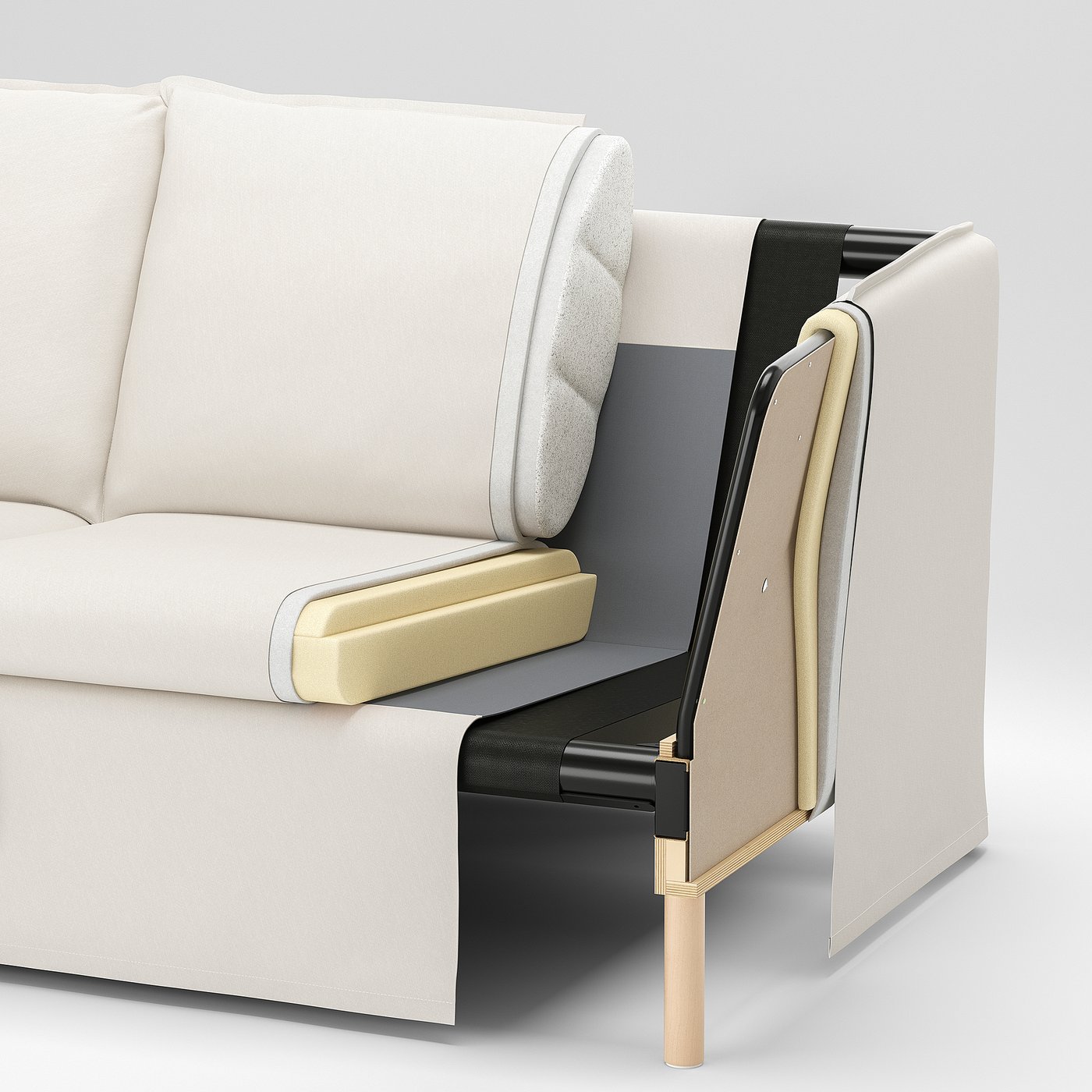 IKEA BACKSÄLEN 2人掛けソファ BACKSÄLEN 2-seat sofa, Hallarp grey - IKEA Sweden