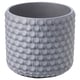 Modern gray scalloped planter