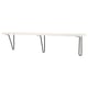 BERGSHULT wall shelf: white, rectangular, metal brackets.