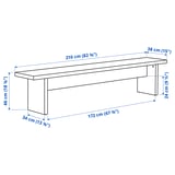 BERGSHYTTAN / BERGSHYTTAN Table and 2 benches, tinted effect birch veneer/tinted effect birch veneer, 240x93 cm