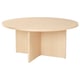 BERGSHYTTAN adjustable feet table. Light wood, stable on uneven floors.