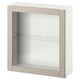 BESTÅ storage cabinet, white, square with glass door.