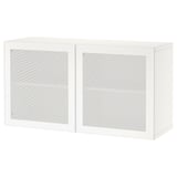 White BESTÅ storage unit with mesh doors.