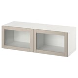 White BESTÅ storage unit with glass doors