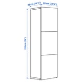 Illustration with measurements for the product: BESTÅ.