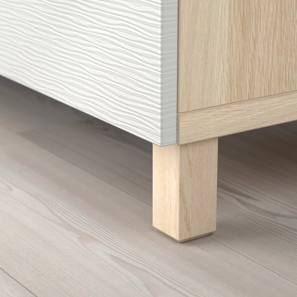 Modern wooden furniture with clean lines, natural finish, and sturdy oak legs.