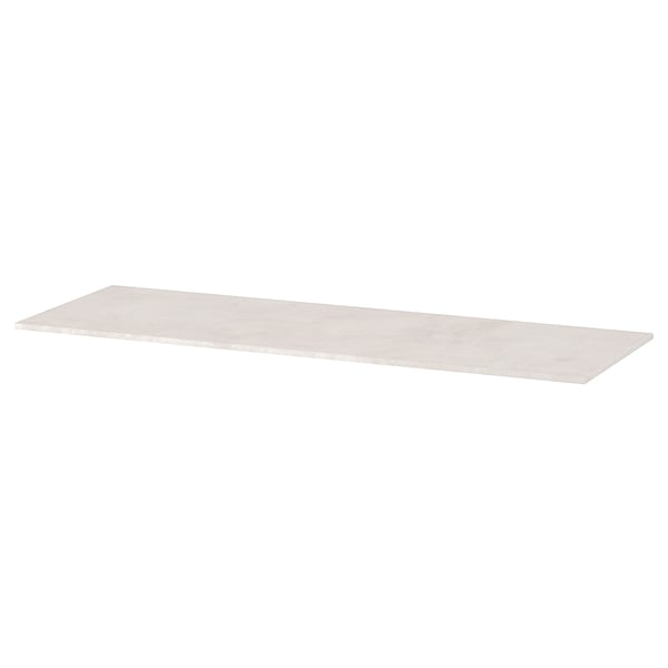 Light grey BESTÅ top panel, rectangular, melamine and particleboard, stylish concrete effect.