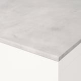 Close-up of a smooth, light grey top panel with subtle texture, showcasing a modern, clean surface.