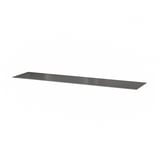Black BESTÅ glass shelf - modern, sleek, rectangular.
