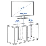 Illustration with measurements for the product: BESTÅ.