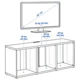 Illustration with measurements for the product: BESTÅ.
