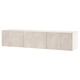 The BESTÅ tv bench in beige marble effect offers sleek modern storage with adjustable shelves and cable management.