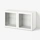 BESTÅ Wall-mounted cabinet combination, white/Ostvik clear glass, 120x42x64 cm