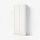 BILLY / OXBERG Bookcase with doors, white, 80x30x202 cm