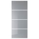 Option: Björnøyya wardrobe, frosted glass, sliding doors, elegant, rectangular, grey.