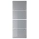 Option: BJÖRNÖYA: four-panel frosted glass sliding wardrobe door set. Modern, minimalist design. Rectangular shape, glass enamel finish.