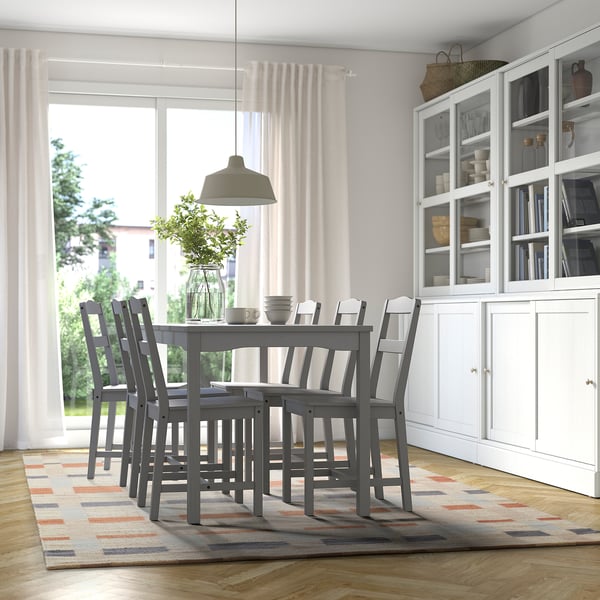 BLÅLJUS Rug, flatwoven, handwoven natural/grey/brown check, 200x300 cm