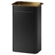 Option: A BLOMNING tin, dark gray with gold lid, rectangular, for storing coffee or tea. Made of tinplated steel.
