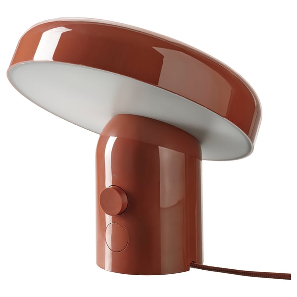 BLOMPRAKT Bluetooth speaker lamp, red