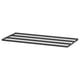 Option: BOAXEL dark grey metal grid shelf, modular storage solution.