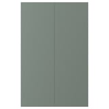 BODARP: greenish-gray kitchen cabinet door, rectangular, simple design.