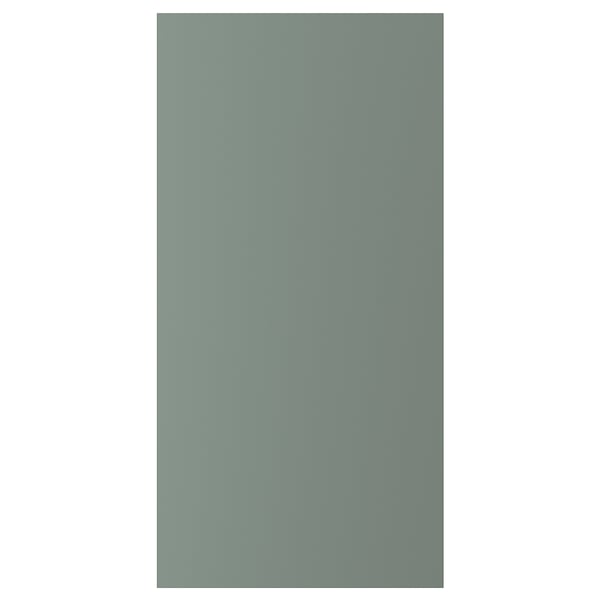 BODARP teal green kitchen cabinet door. Rectangular, textured, modern design.