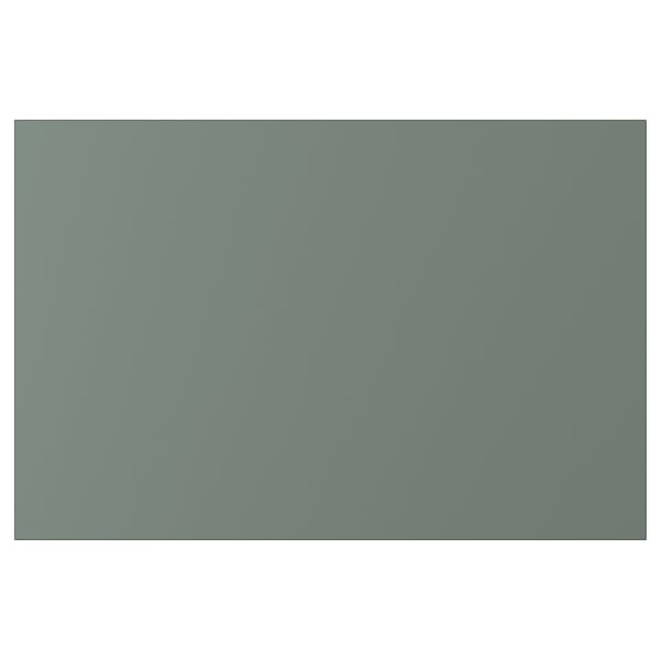BODARP kitchen panel in grey-green with recycled pet foil, rectangular, modern design.