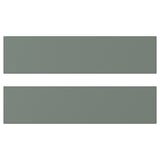 Two greenish-gray rectangular panels; modern minimalist design.