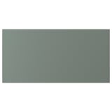 A BODARP cabinet front in pale green. Rectangular, made from recycled plastic, and designed for modern kitchens.