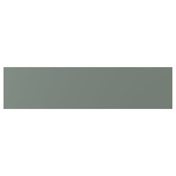 BODARP: modern, grey-green, rectangular kitchen cabinets made from recycled pet bottles.
