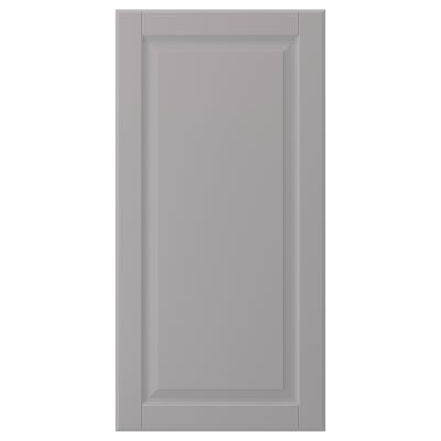A light grey BODBYN cabinet door with a smooth, beveled design.