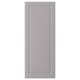 Grey BODBYN cabinet door with smooth, bevelled panel design.