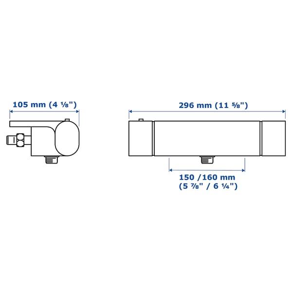 Illustration with measurements for the product: BROGRUND.