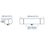 Illustration with measurements for the product: BROGRUND.