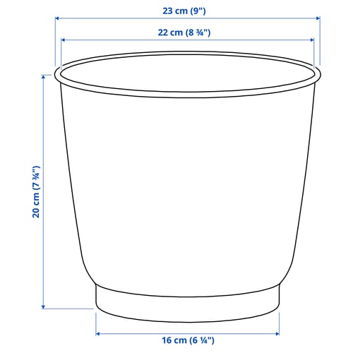 BROKTRAST Plant pot, in/outdoor/dark grey, 19 cm