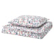 BRUDKRUSBÄR duvet set, white with colorful floral design, soft organic cotton.