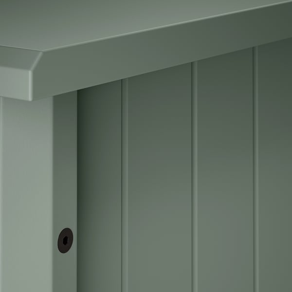 BRYTNING Desk with add-on unit, green, 110x53 cm