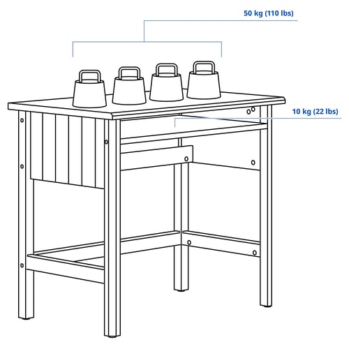 BRYTNING Desk with add-on unit, green, 110x53 cm