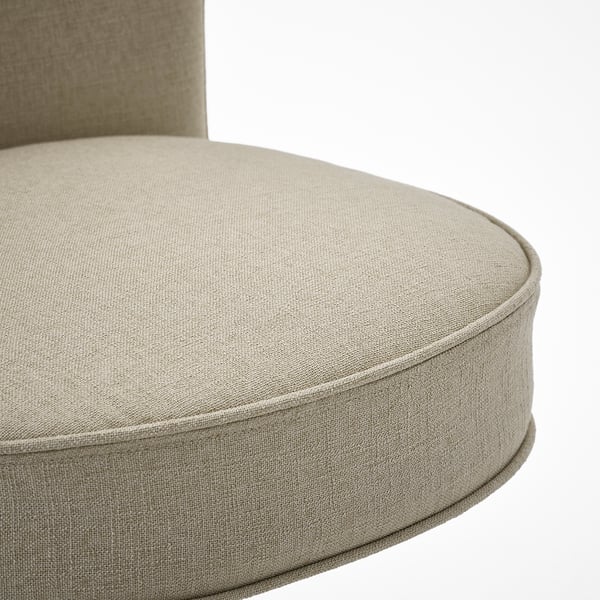 Comfortable chair with soft, high-quality fabric and smooth, rounded edges.