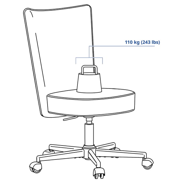 BRYTNING Swivel chair, Naggen beige