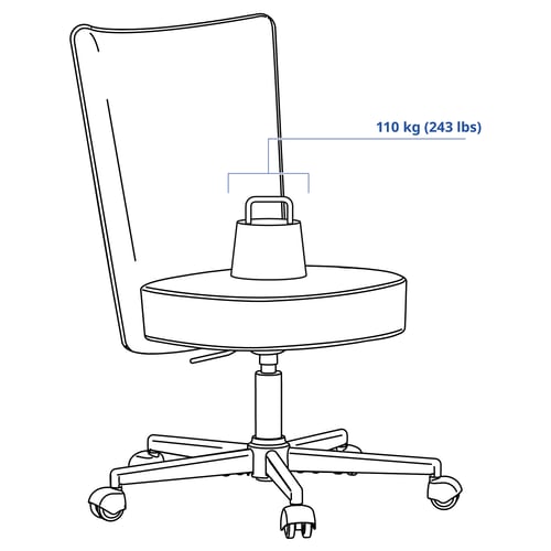 BRYTNING Swivel chair, Naggen beige